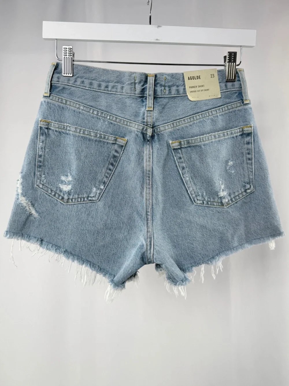NWT AGOLDE Parker Vintage Cut Off‎ Short in Swapmeet Blue Size 23